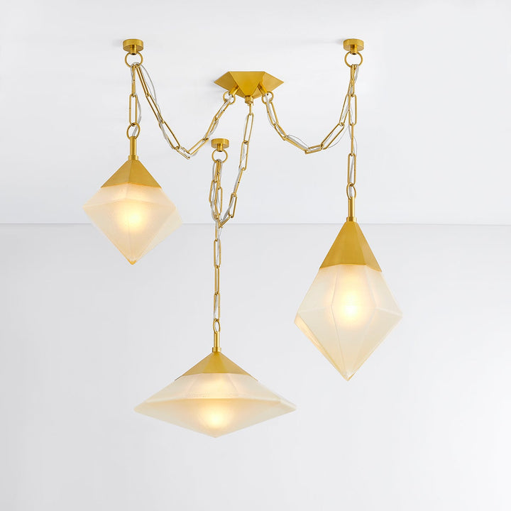 Angelique Chandelier - Vintage Polished Brass 3 Lights