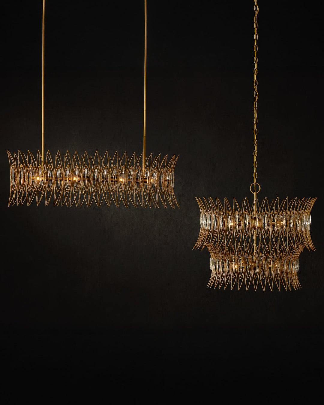 Chandeliers Marquise Medium Gold Chandelier