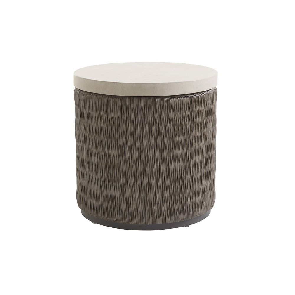 Outdoor Side Tables Round End Table - 0102 Driftwood