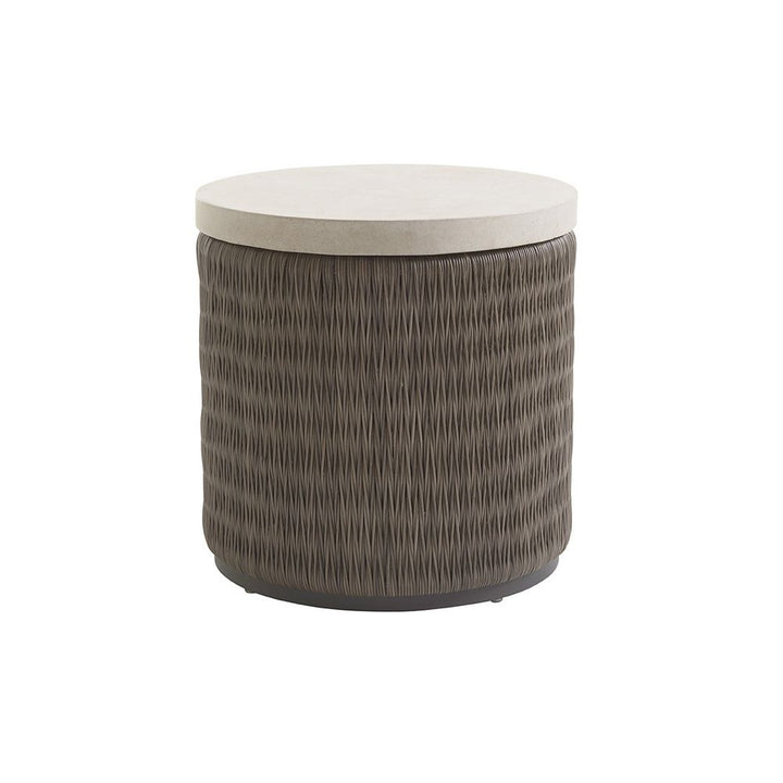 Outdoor Side Tables Round End Table - 0102 Driftwood