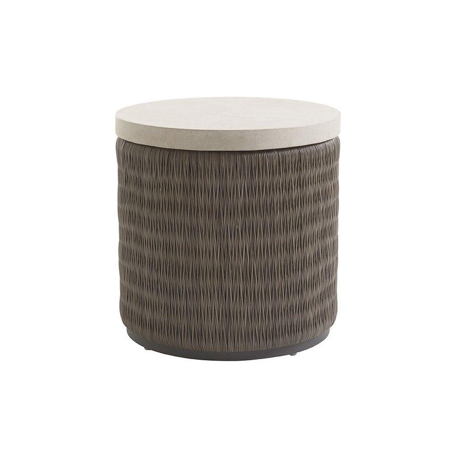 Outdoor Side Tables Round End Table - 0102 Driftwood