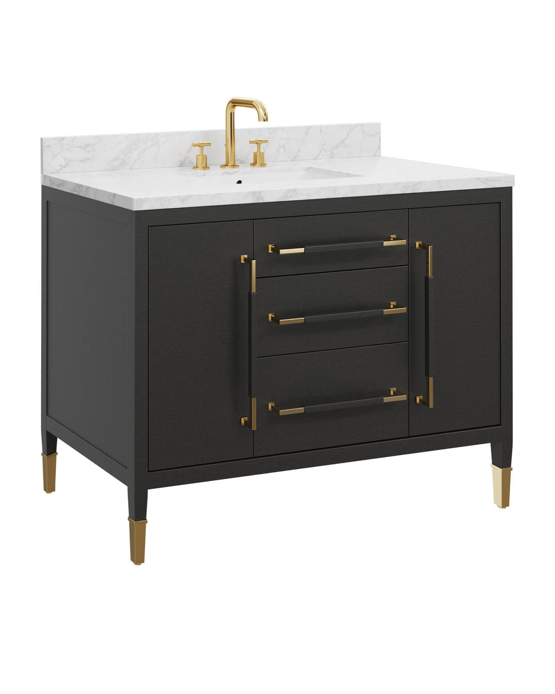 Vanities Verona 48" Black Vanity with Rectangular Undermount Sink