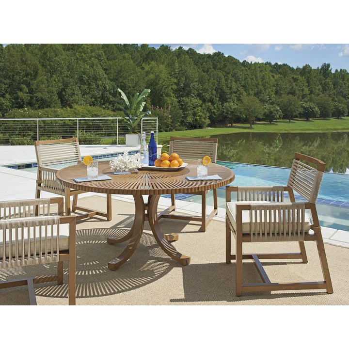 Outdoor Dining Tables Round Dining Table - Medium Brown