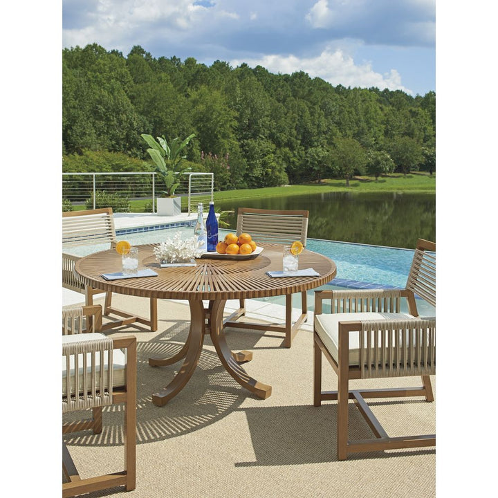 Round Dining Table - Medium Brown