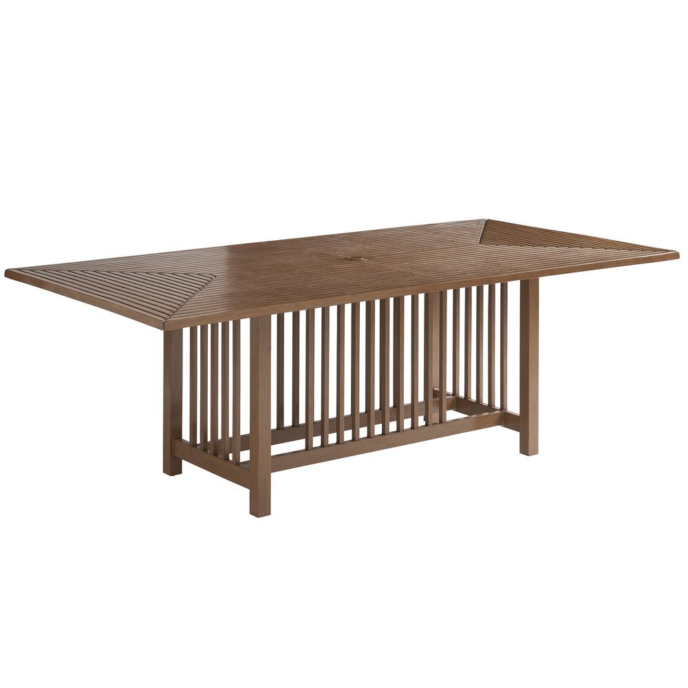 Rectangular Dining Table - Medium Brown