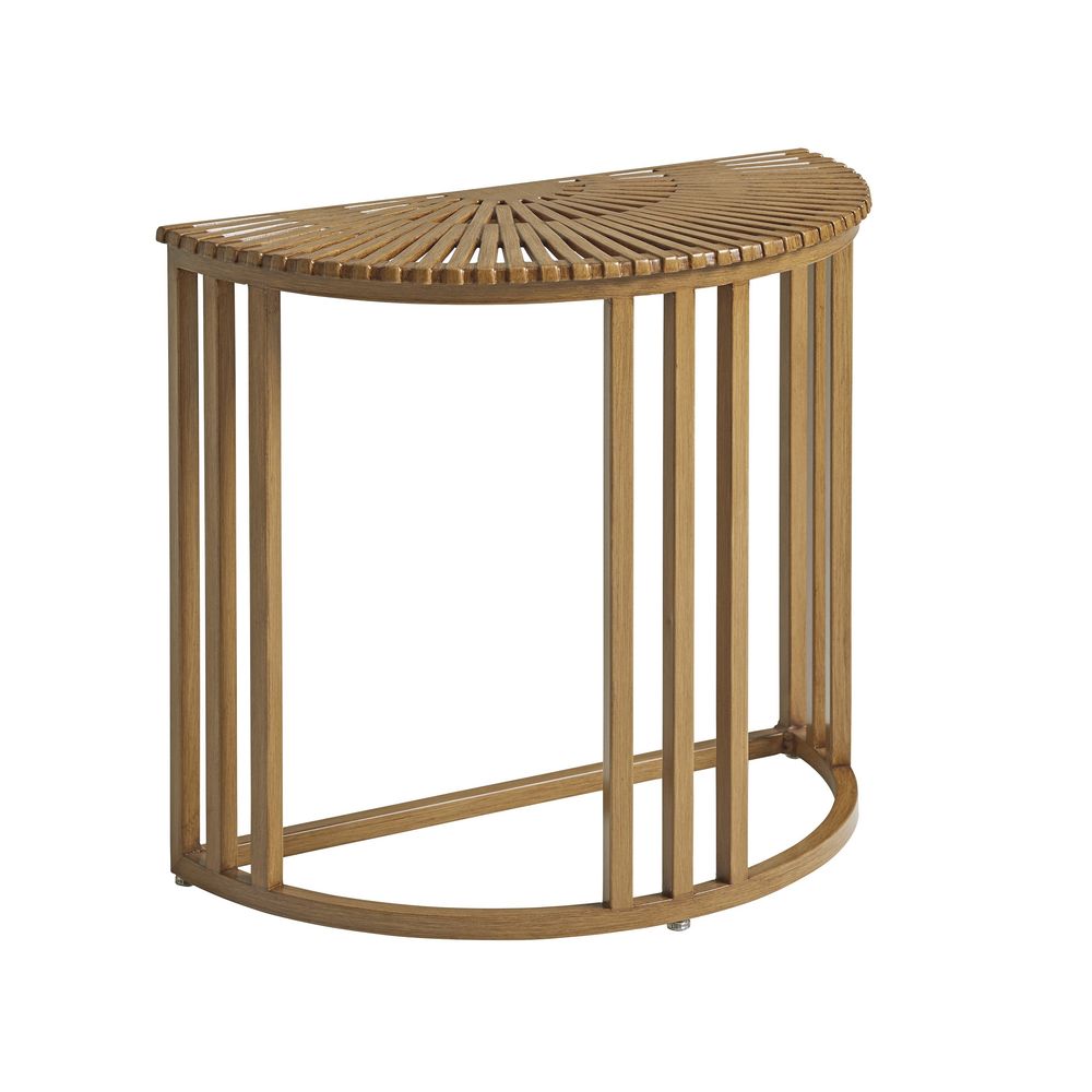 Outdoor Side Tables Demilune End Table - 3925 Medium Brown
