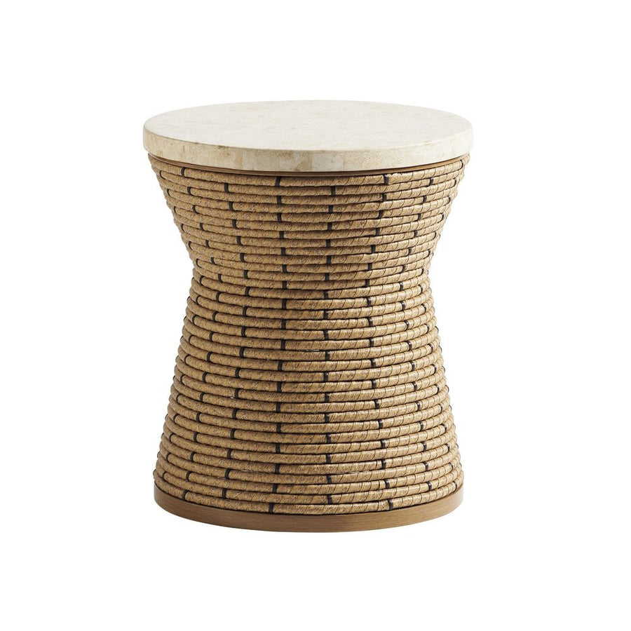 Outdoor Side Tables Round Side Table - Light Brown