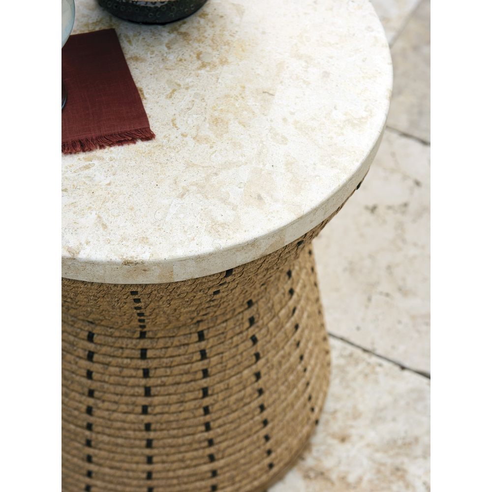 Outdoor Side Tables Round Side Table - Light Brown