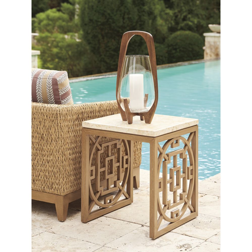 Outdoor Side Tables Square End Table - Light Brown