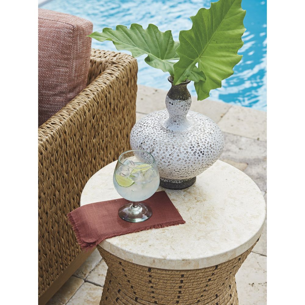 Round Side Table - Light Brown