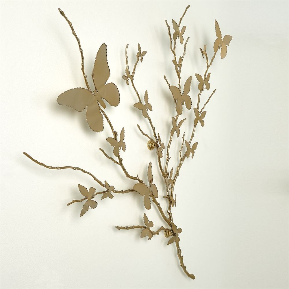 Wall Decor Butterfly Wall Art-Brass