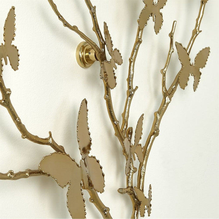 Wall Decor Butterfly Wall Art-Brass