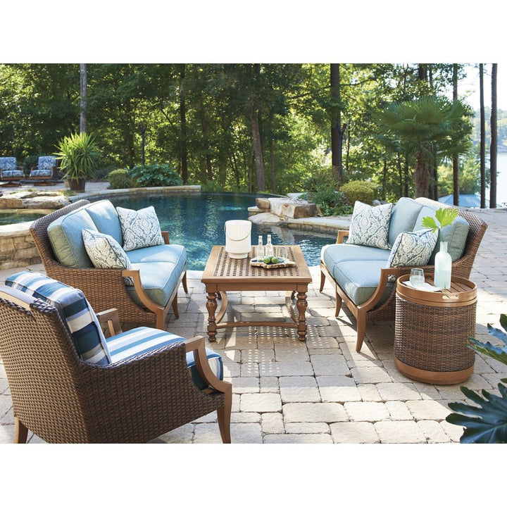 Outdoor Side Tables Round Accent Table - 3935 Medium Brown