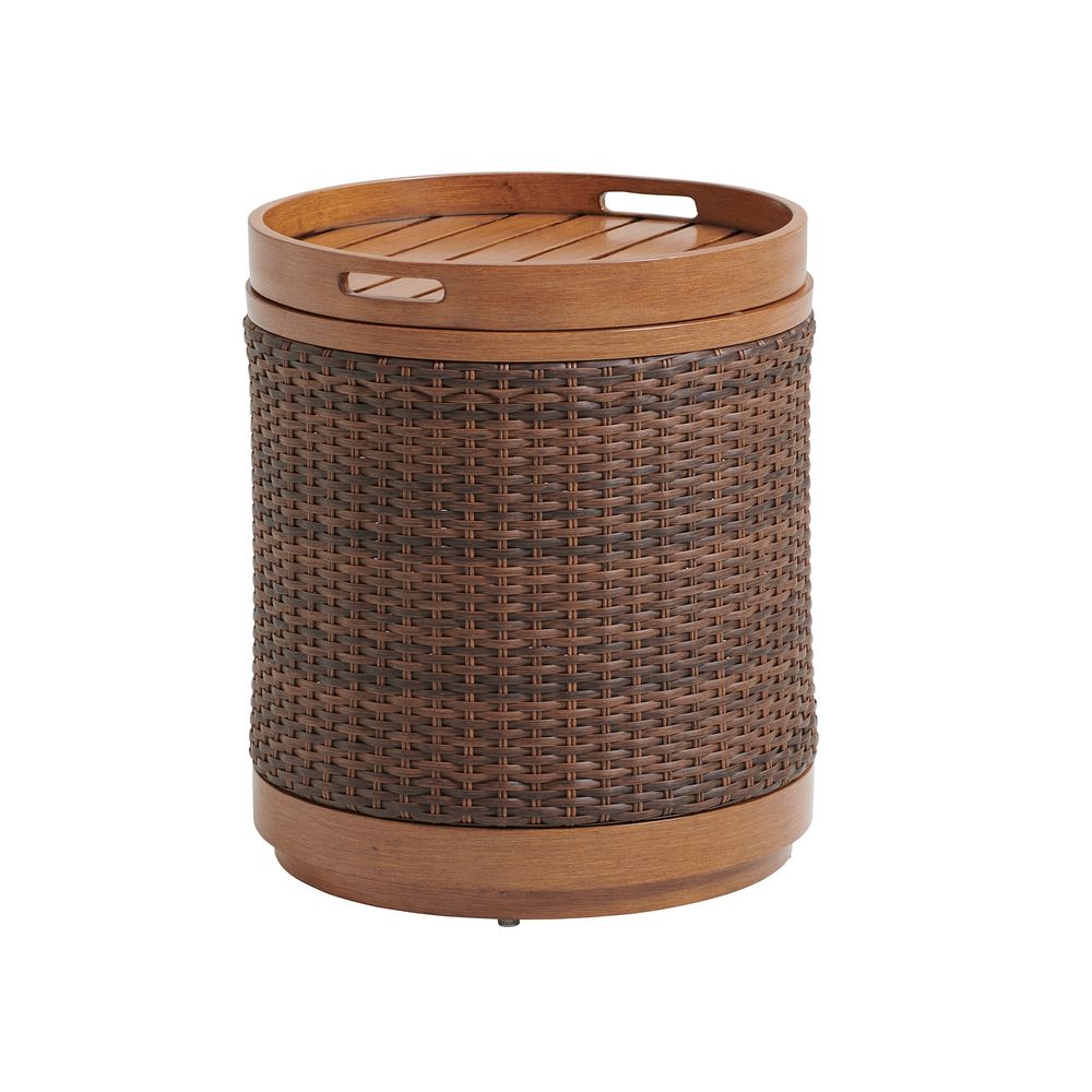 Outdoor Side Tables Round Accent Table - 3935 Medium Brown