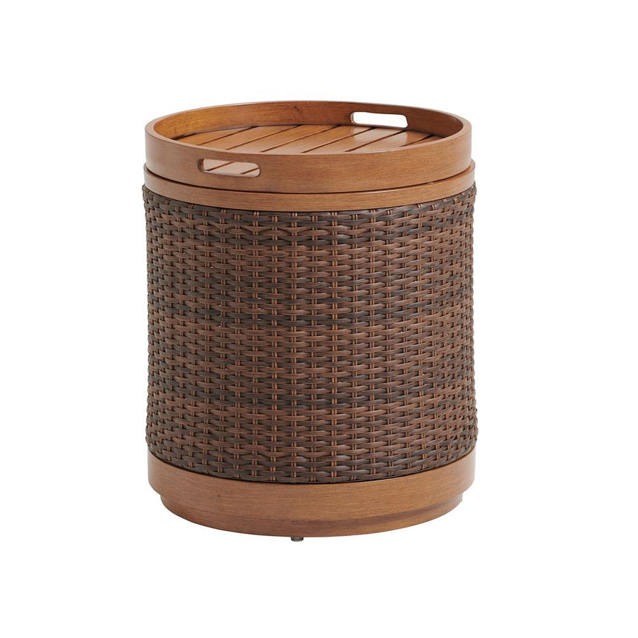 Outdoor Side Tables Round Accent Table - 3935 Medium Brown