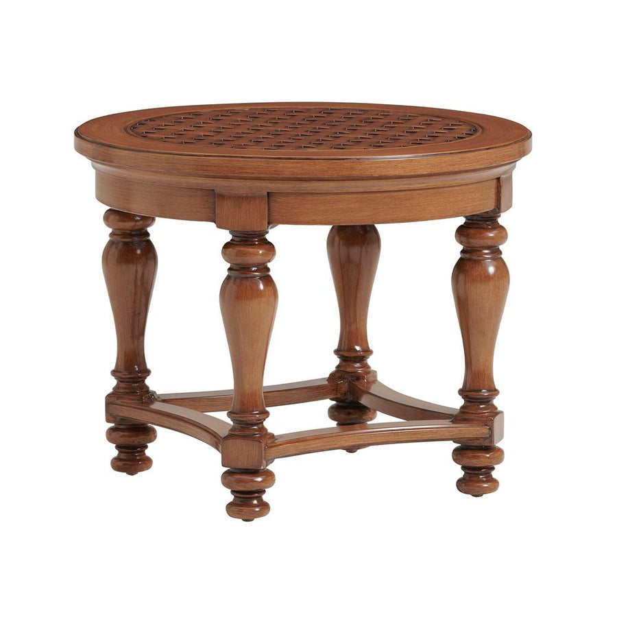 Outdoor Side Tables Round End Table - 3935 Medium Brown