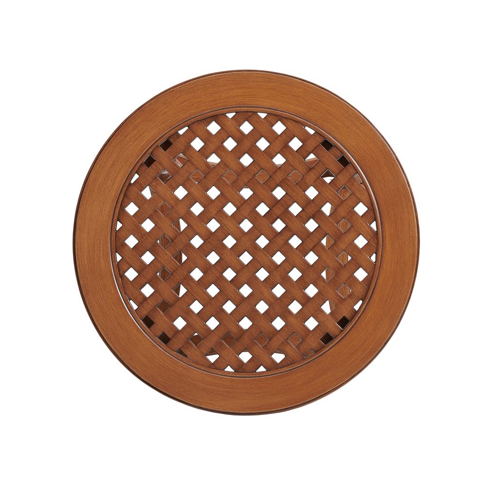 Round End Table - 3935 Medium Brown