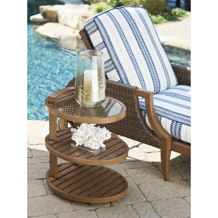 Outdoor Side Tables Tiered End Table - 3935 Medium Brown