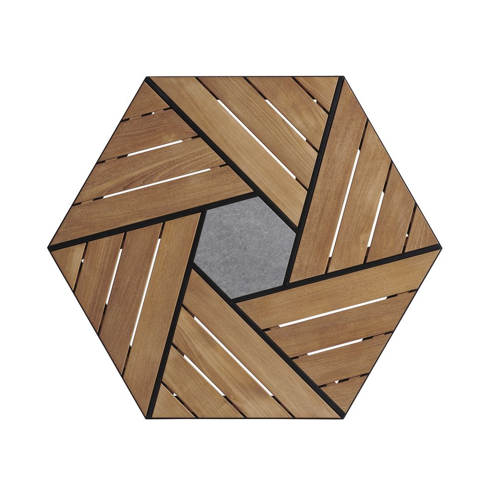 Hexagonal Cocktail Table - 3940 Graphite