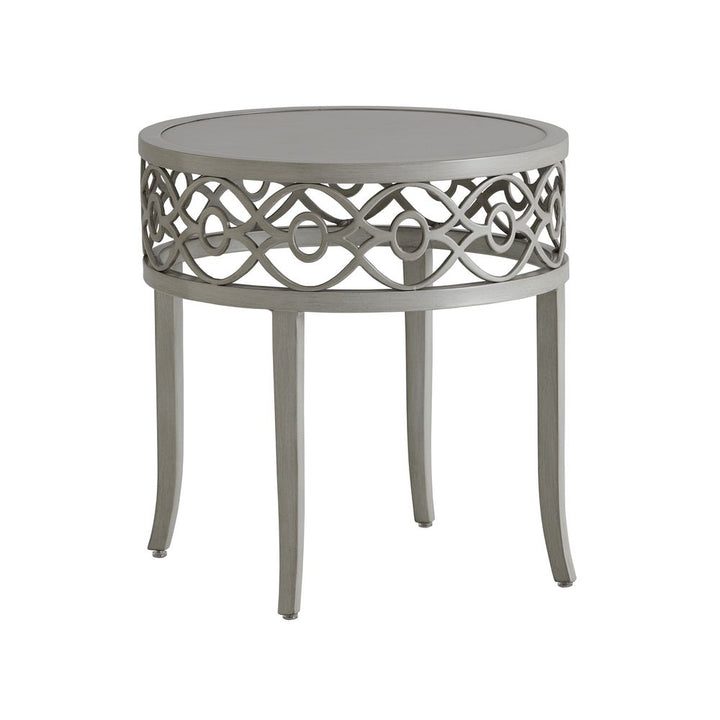 Outdoor Side Tables Round End Table - 3945 Light Gray