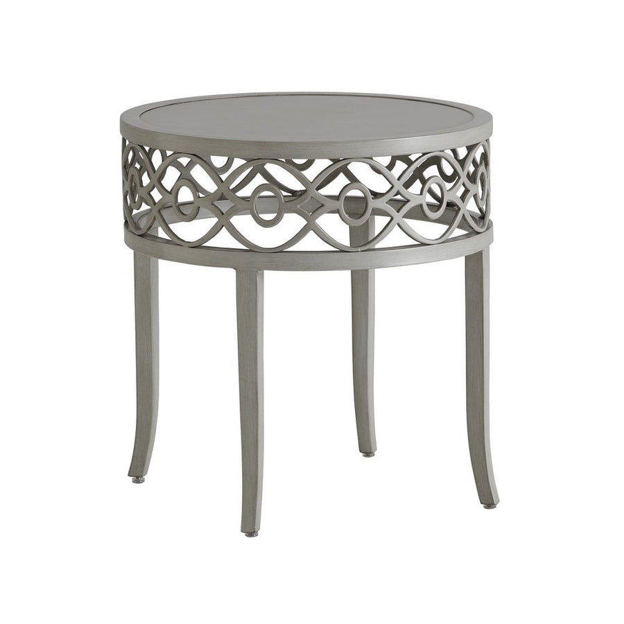 Outdoor Side Tables Round End Table - 3945 Light Gray