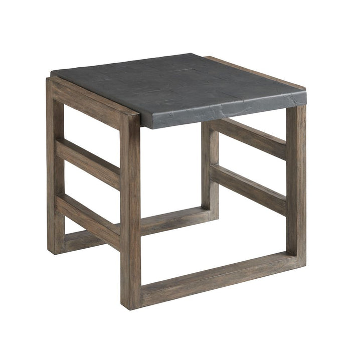 Outdoor Side Tables Cast Top Rectangular End Table - 3950 Light Brown