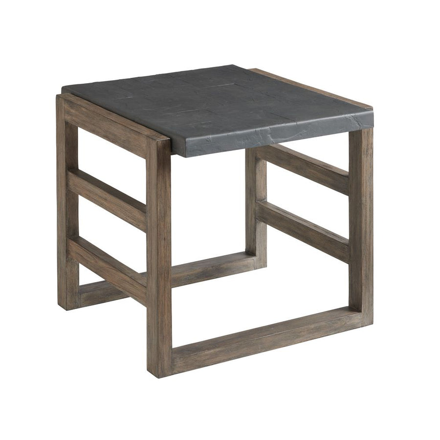 Outdoor Side Tables Cast Top Rectangular End Table - 3950 Light Brown