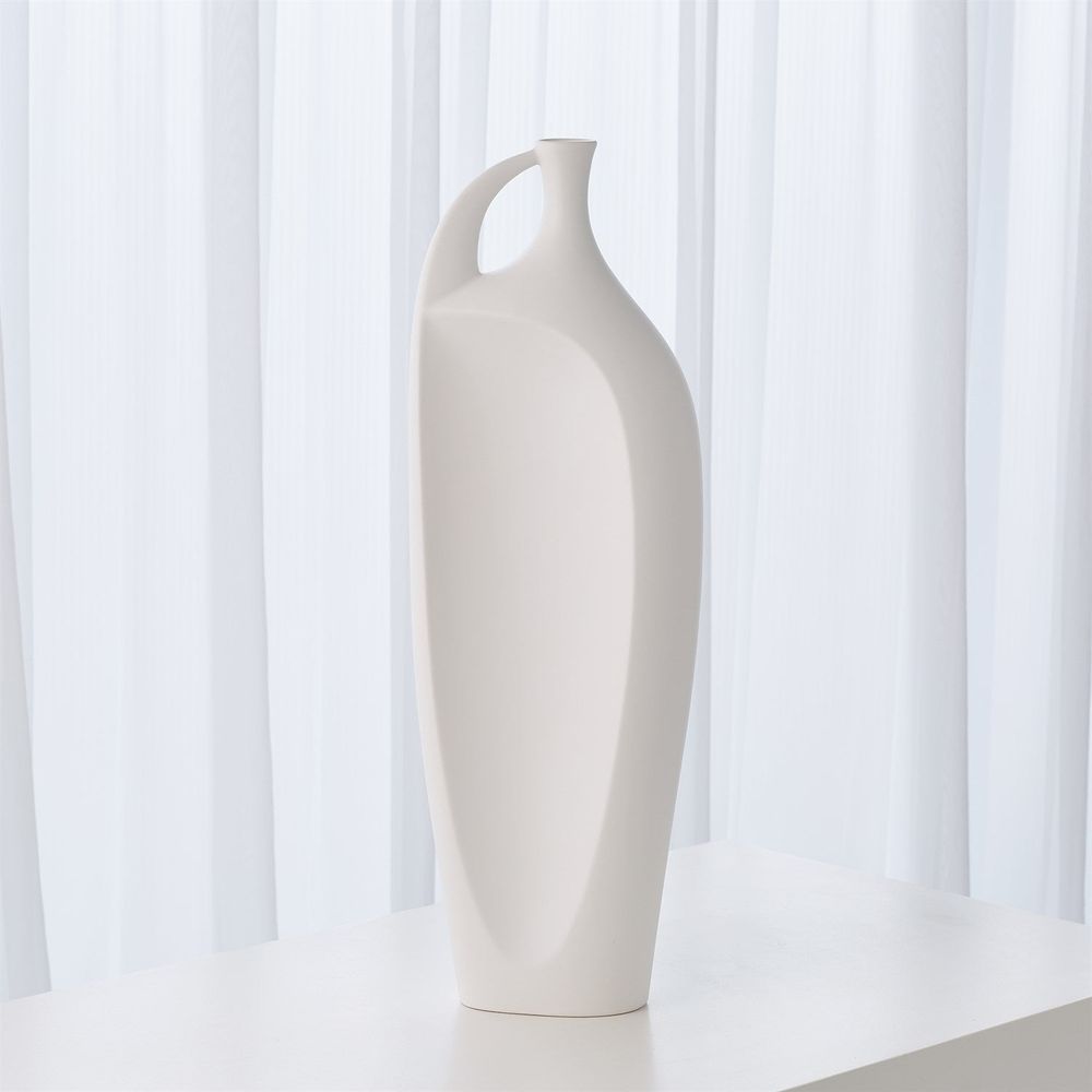 Indentation Vase-Matte White-Med