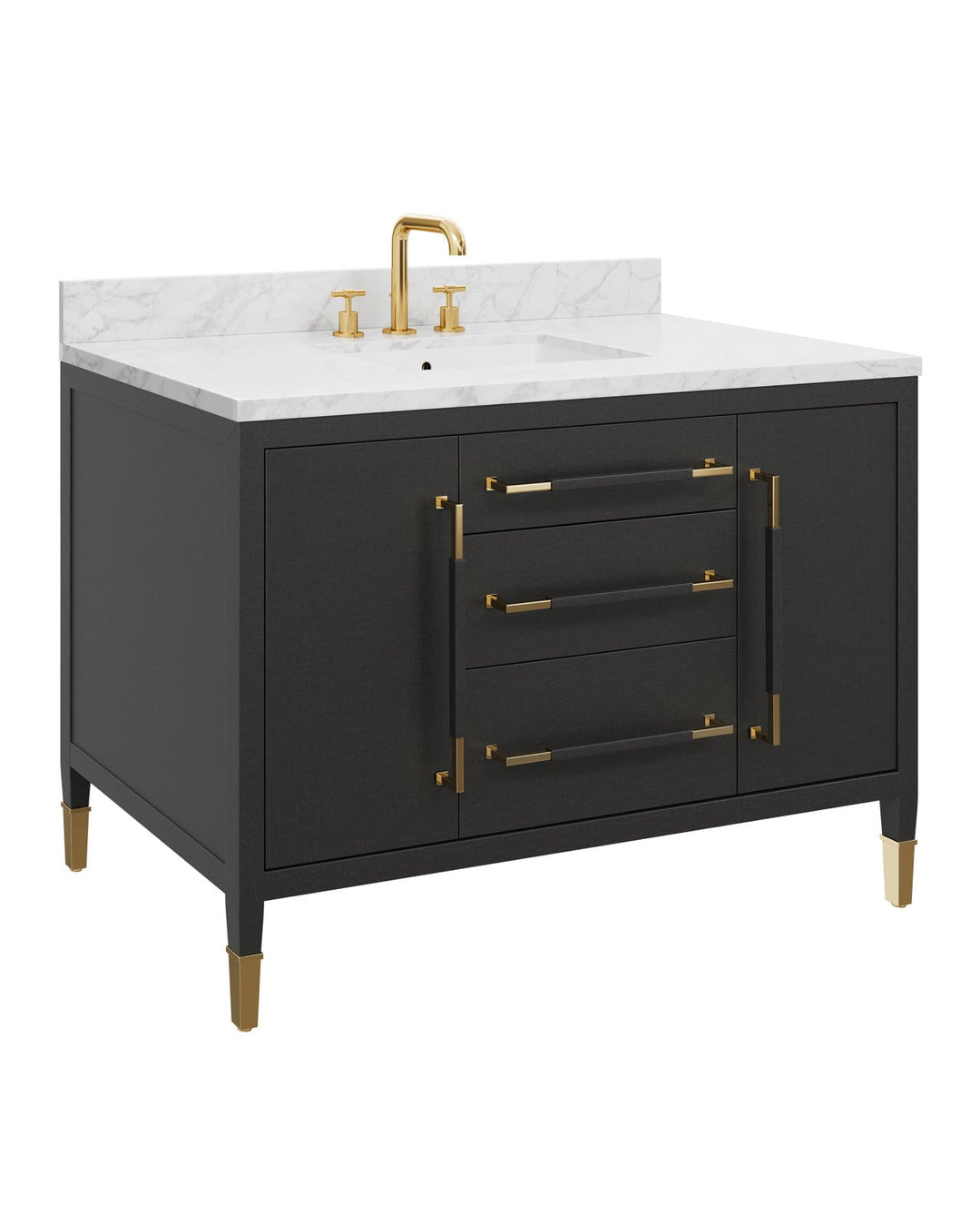 Vanities Verona 48" Black Vanity with Rectangular Undermount Sink