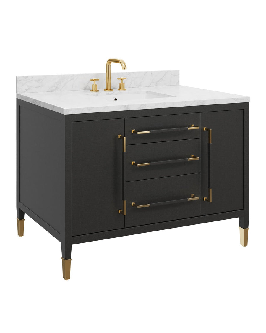 Vanities Verona 48" Black Vanity with Rectangular Undermount Sink