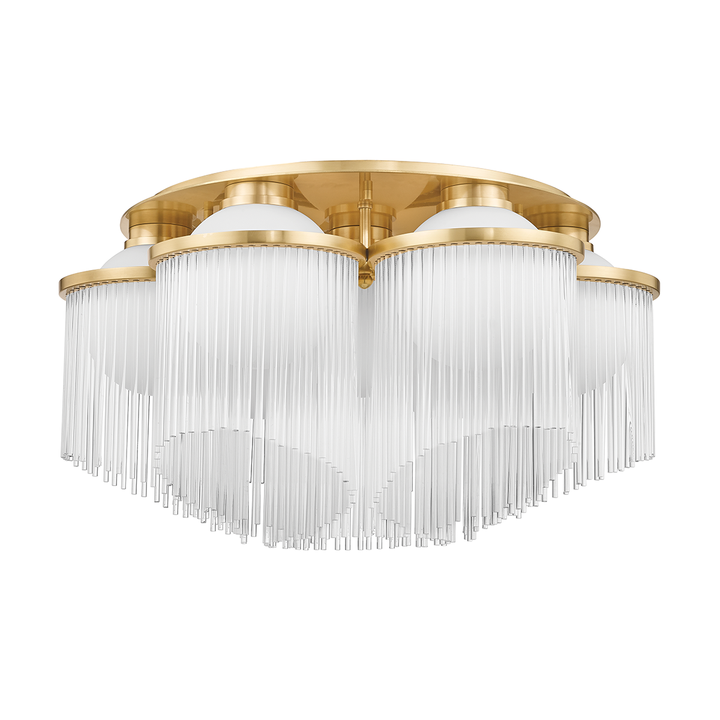 Celestial Semi Flush - Aged Brass 7 Lights