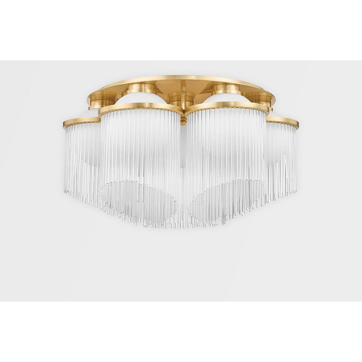 Celestial Semi Flush - Aged Brass 7 Lights