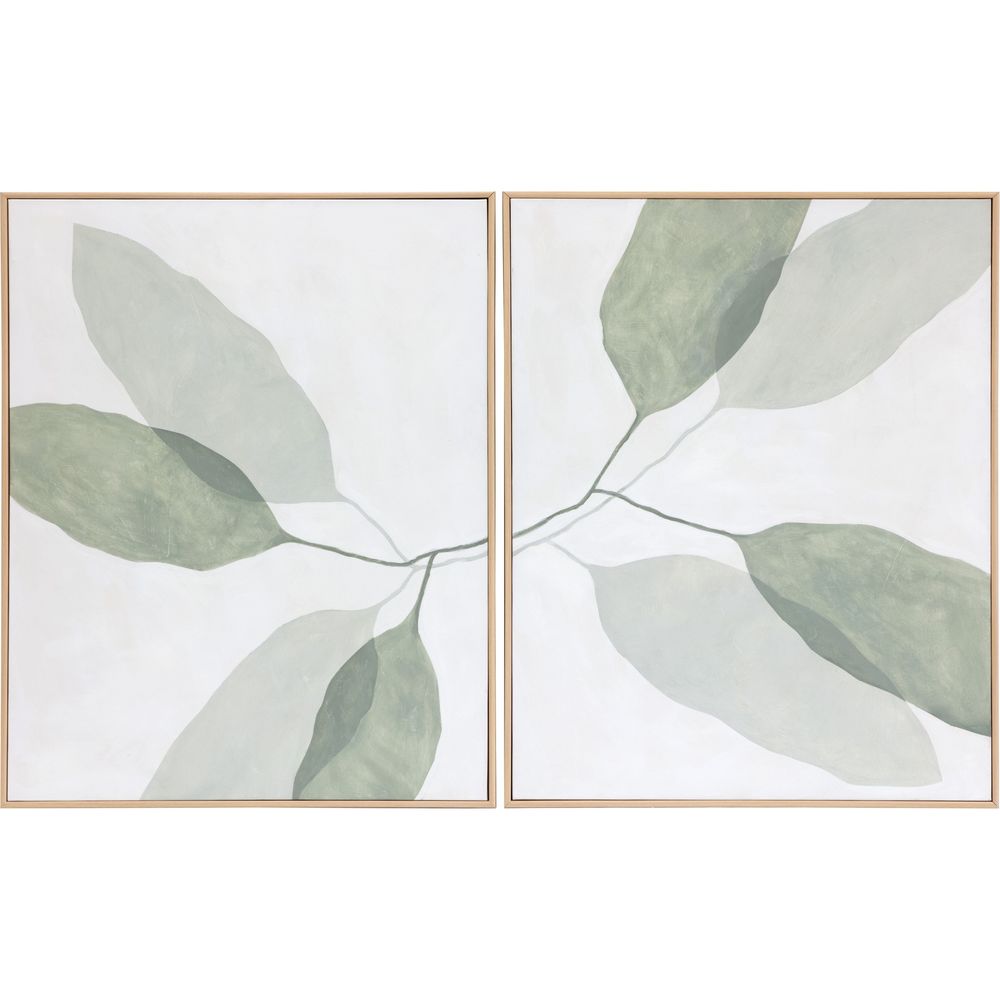 Wall Art Calm Reflection (Set Of 2) - 40" X 50" - Natural Floater Frame