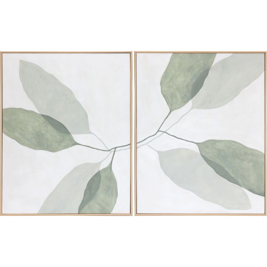 Wall Art Calm Reflection (Set Of 2) - 40" X 50" - Natural Floater Frame