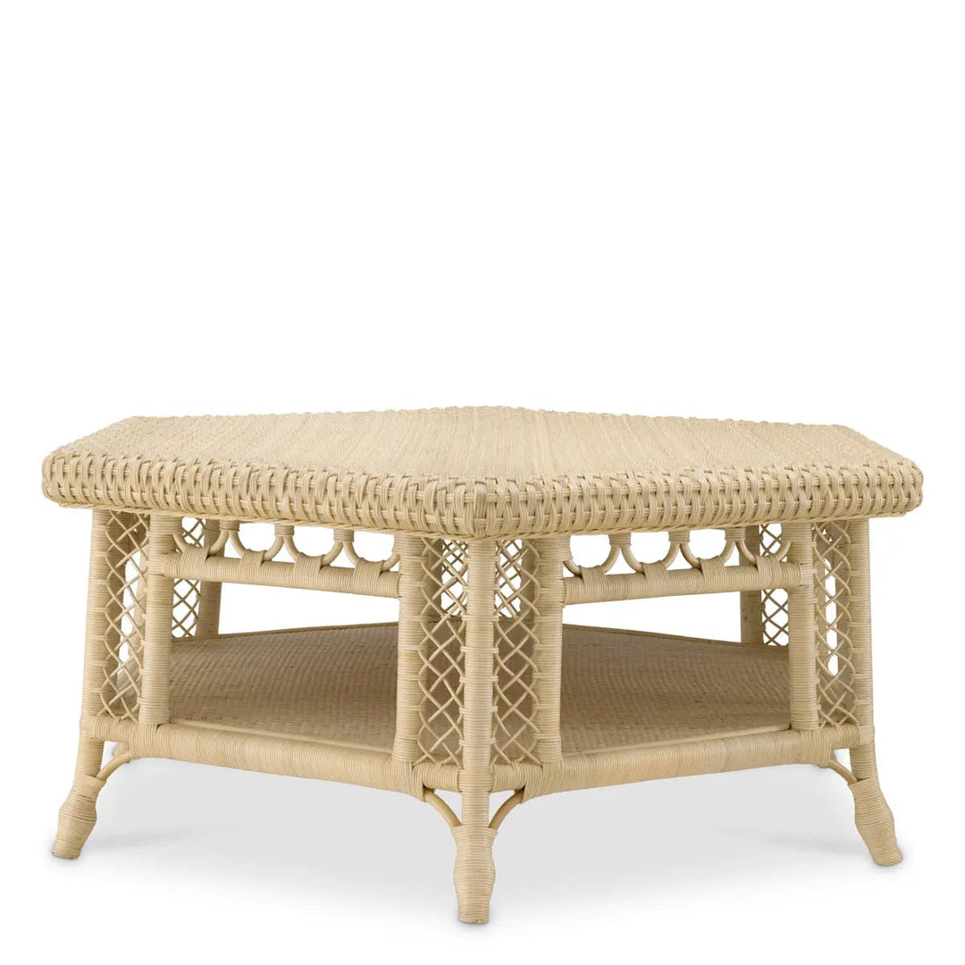 Coffee Table Saba Hexagon Natural Rattan - image 3
