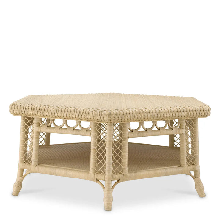 Coffee Table Saba Hexagon Natural Rattan - image 3