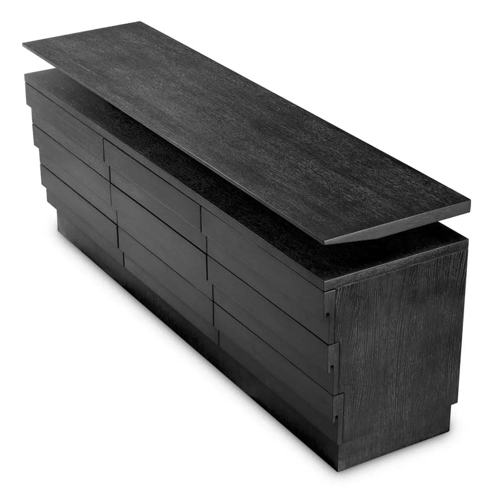 Drawer Dresser Quintino Charcoal Grey Oak Veneer - image 3