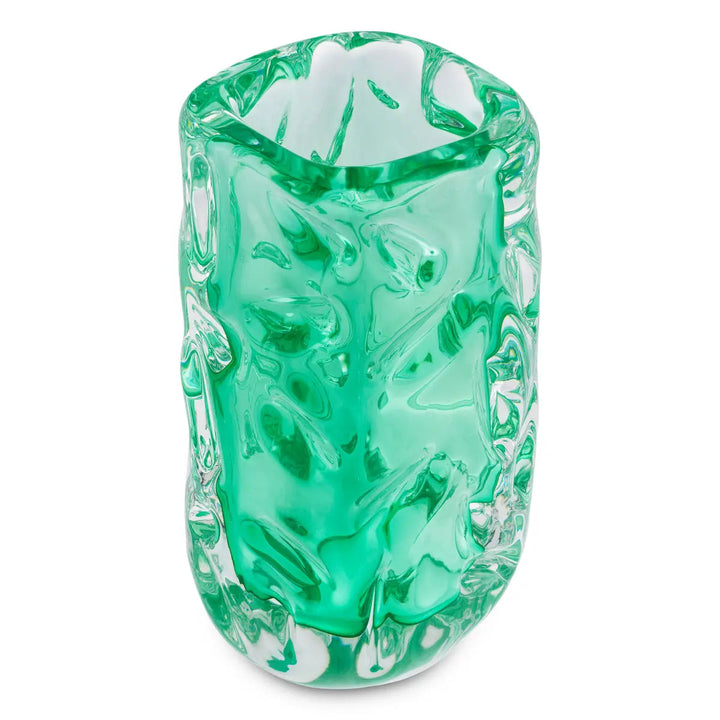 Vase Avoir Turquoise Green Glass - image 3