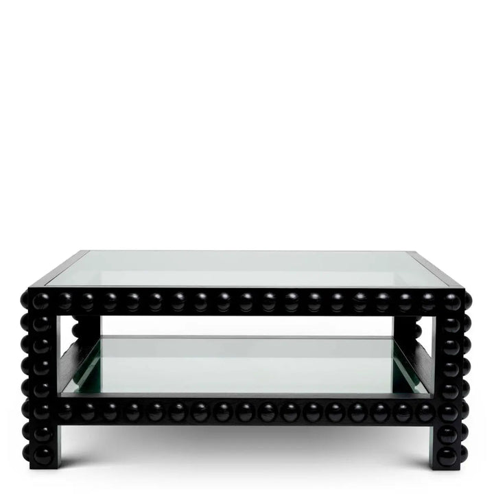 Coffee Table Kenton Classic Black Finish Clear Glass - image 3