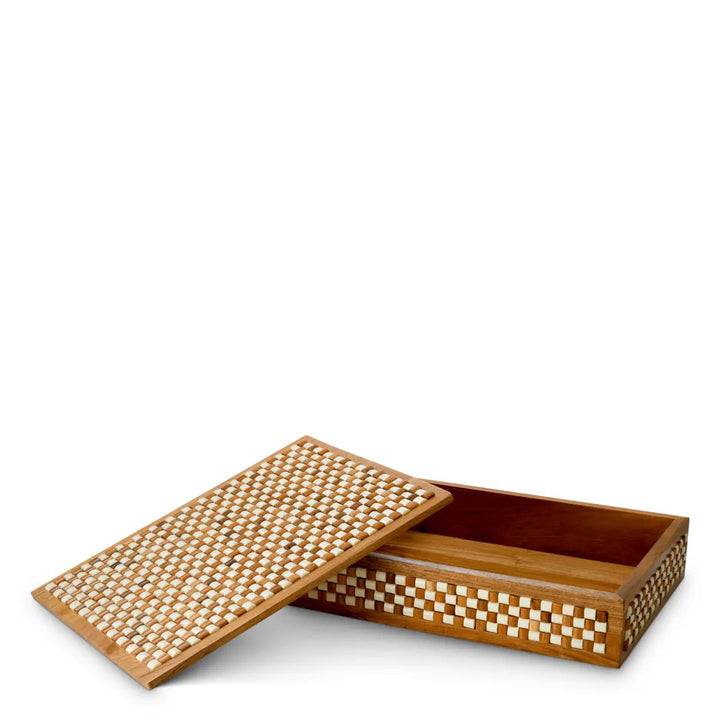 Box Cavendish L White Brown Beads - image 3