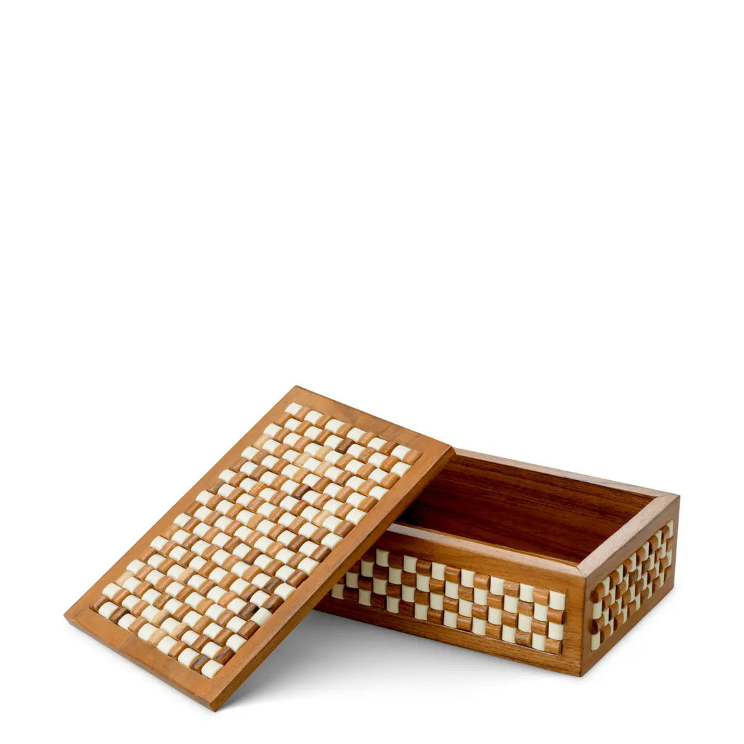Box Cavendish S White Brown Beads - image 3