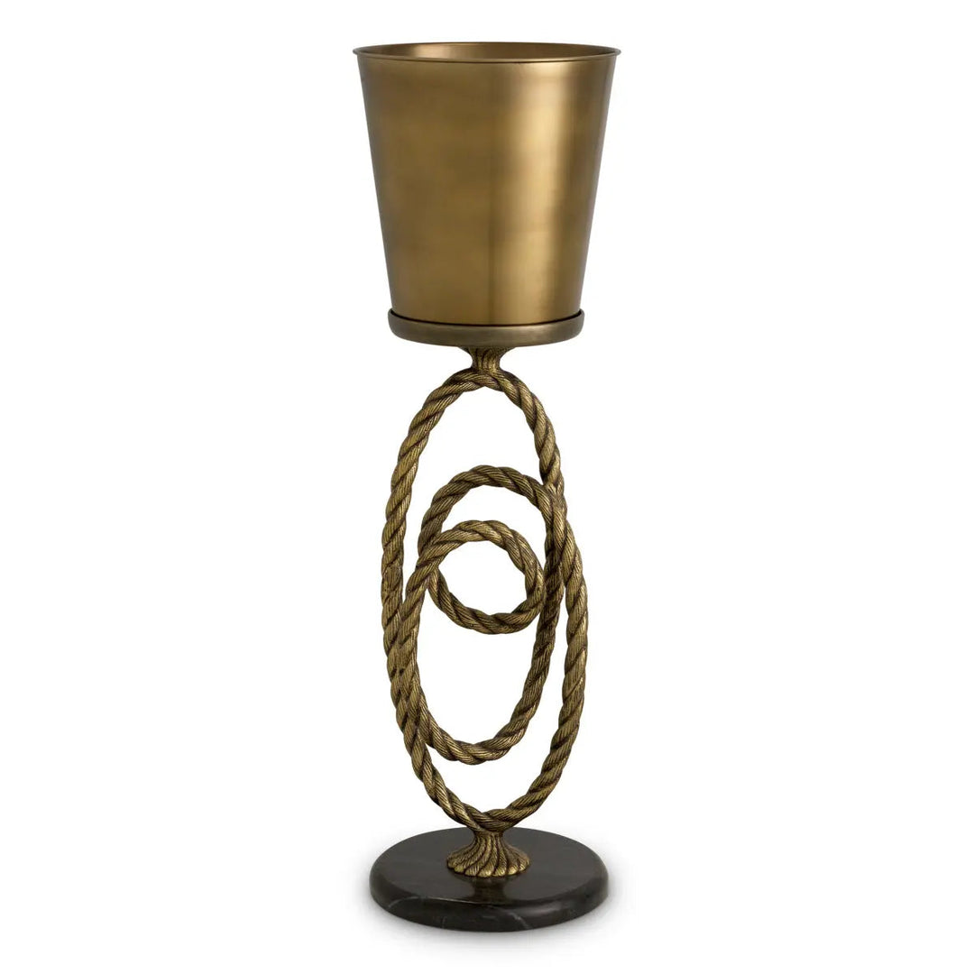Wine Cooler Corwyn On Stand Antique Brass Finish - image 3