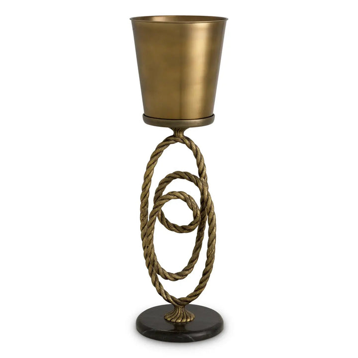 Wine Cooler Corwyn On Stand Antique Brass Finish - image 3
