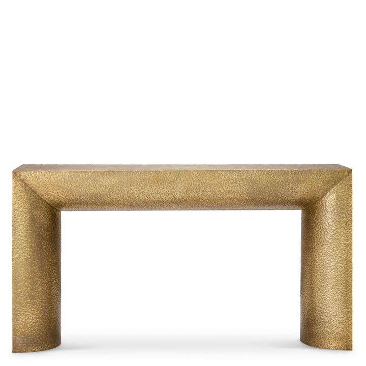 Console Table Drayton Hammered Vintage Brass Finish - image 3