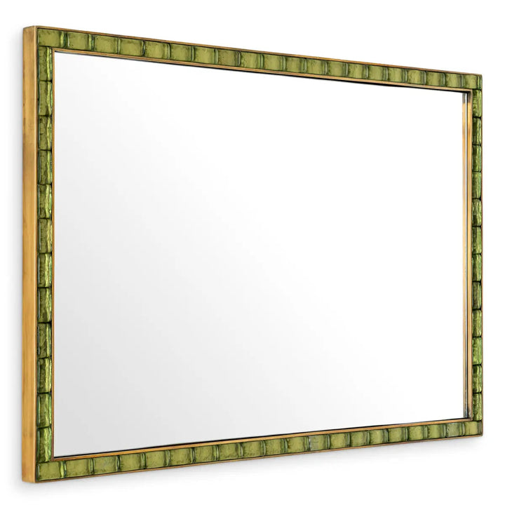 Mirror Torino Vintage Brass Finish Handmade Glass - image 3