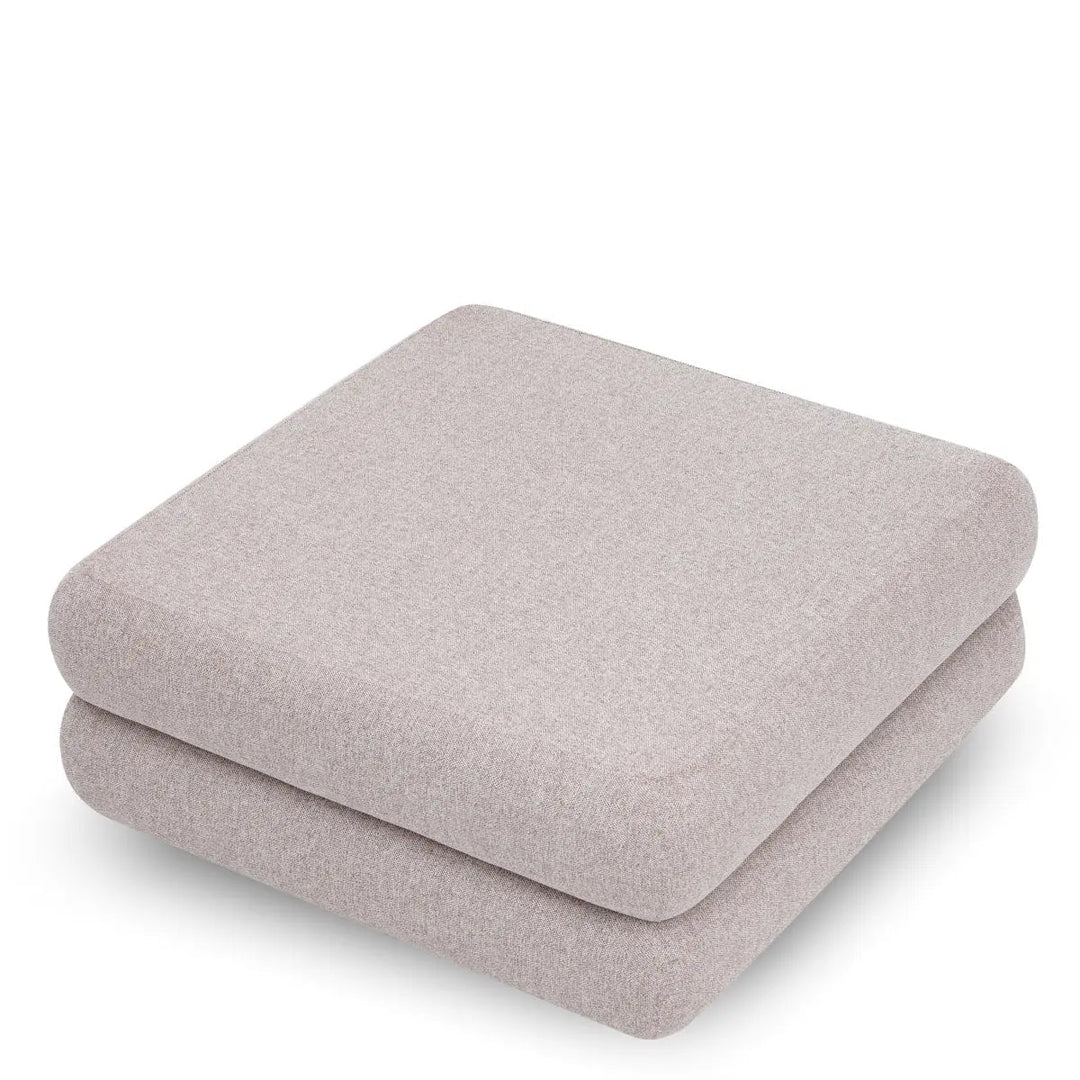 Outdoor Modular Sofa Malaga Mauritius Light Grey - Ottoman - image 3
