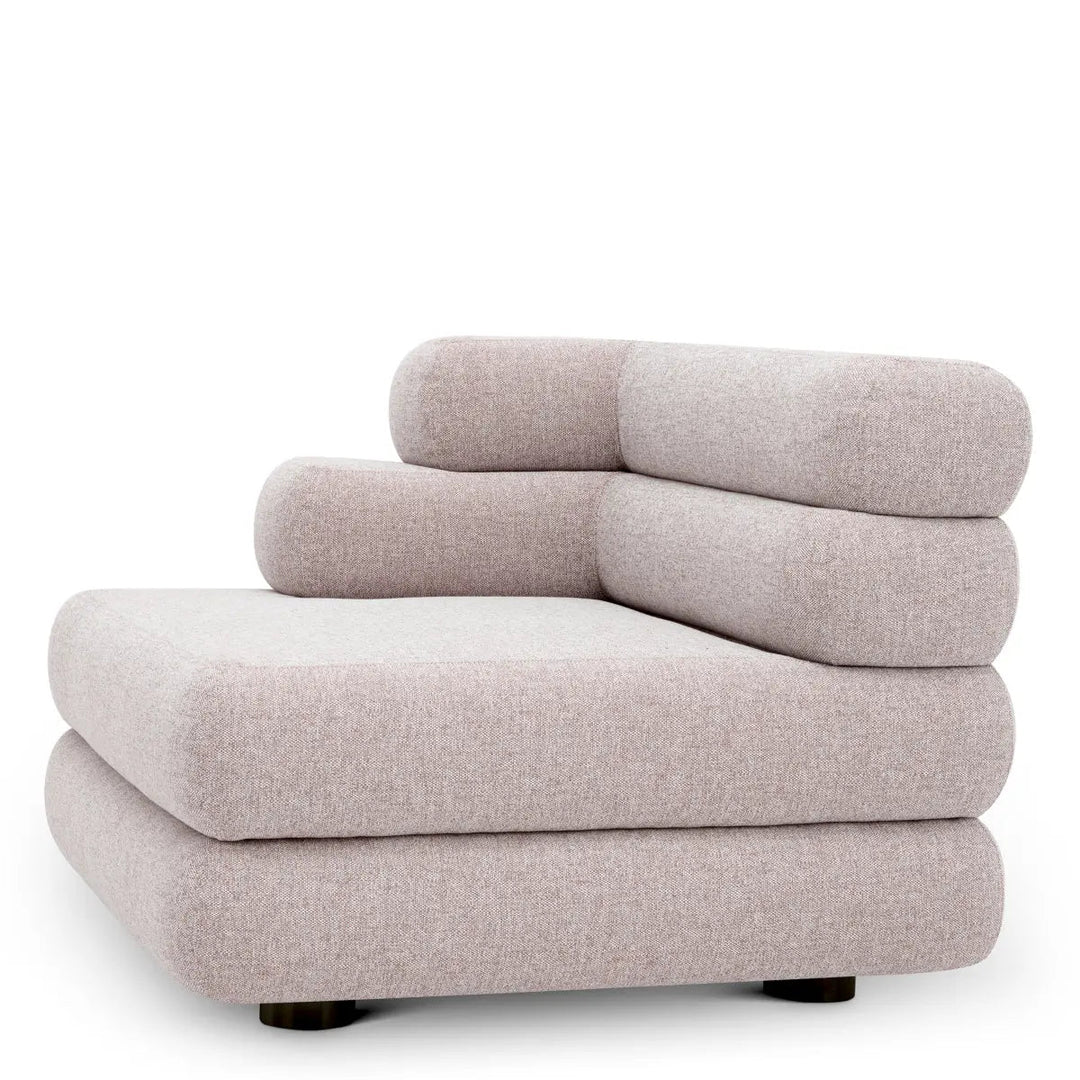 Outdoor Modular Sofa Malaga Mauritius Light Grey - Left - image 3