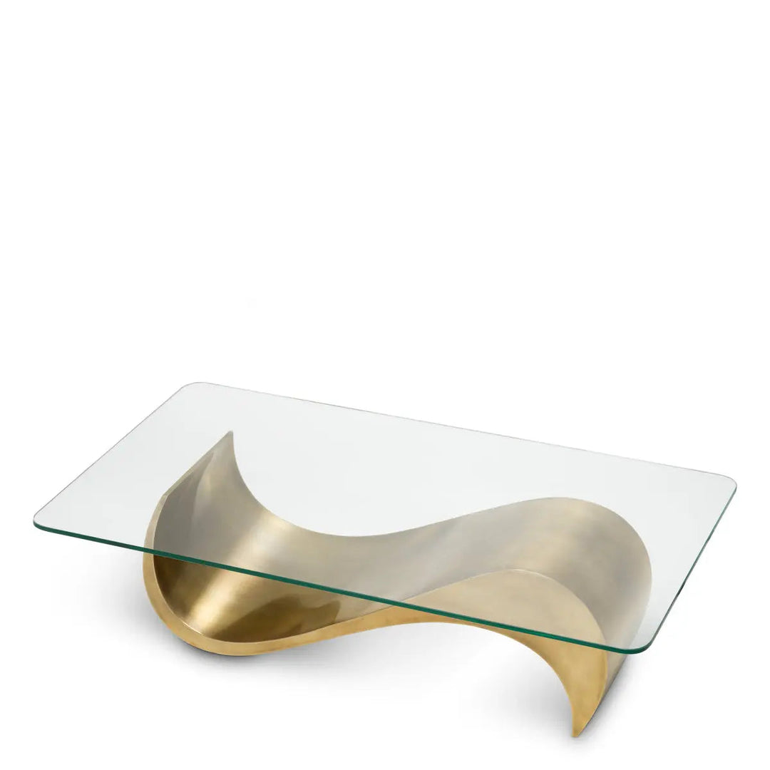 Coffee Table Chambertin Vintage Brass Finish - image 3