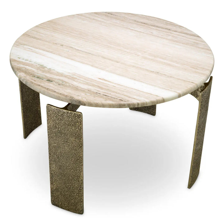 Dining Table Bodega Round Antique Brass Finish - image 3