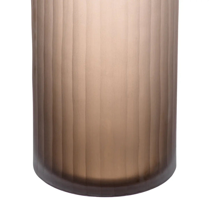 Vase Haight S Frosted Brown Glass - image 3